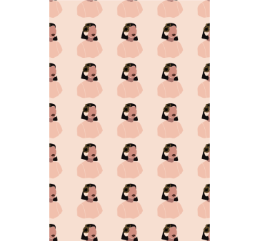 Kedves nő napraforgó arca - tapéta virágok - TenStickers