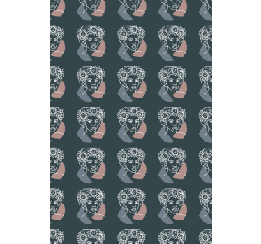 Minimalista napraforgó nővel - tapéta virágok - TenStickers
