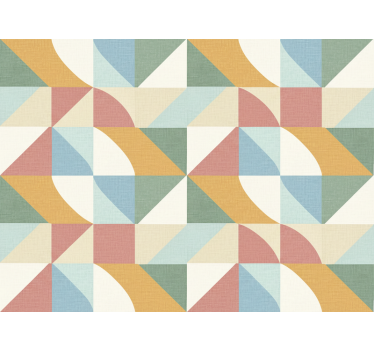 Falusi tapéta - pasztell színű geometriai formák - TenStickers
