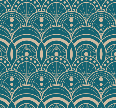 Vintage art decò háttérkép - TenStickers