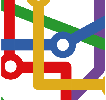 Metró térkép absztrakt háttérkép - TenStickers