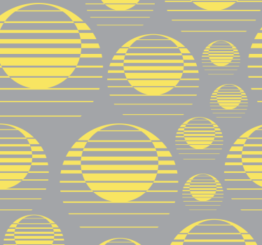 Retro nap felhívni szürke sárga hűvös absztrakt tapéta - TenStickers