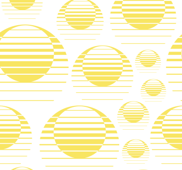 Retro nap felhívni sárga körök hűvös absztrakt tapéta - TenStickers
