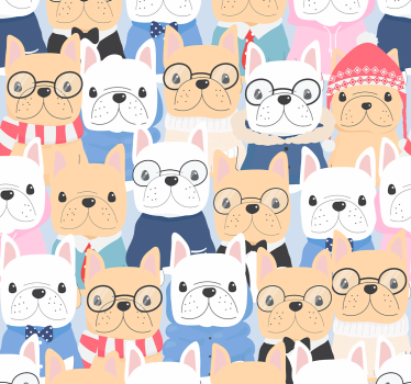 Bulldog kölykök Tapéta Kutya Tapéták - TenStickers