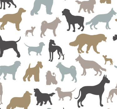 Kutyafajták hűvös állat tapéta - TenStickers