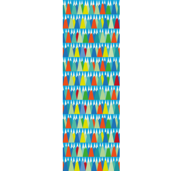 Geometrikus hegyi táj Tapéta Geometriai - TenStickers
