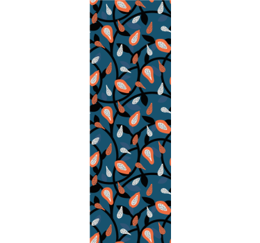 Papaya és a növények kortárs tapéta - TenStickers