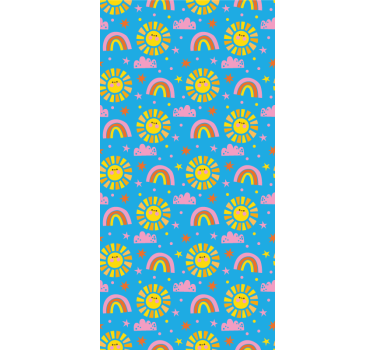 Játékos szivárványok Gyerekszoba tapéta - TenStickers