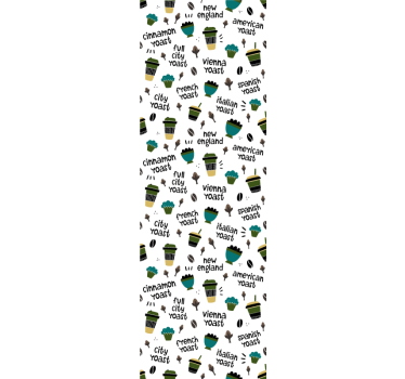 Kávé szöveg mintás konyha vinil tapéta - TenStickers