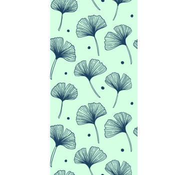 Ginkgo levél minta Tapéta levelek - TenStickers