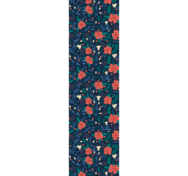 Virágos botanikus nyomat Tapéta Virágok - TenStickers