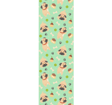 Francia bulldog csont tapétával hálószobába - TenStickers
