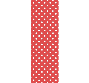 Pöttyös tapéta piros-fehér mintával - TenStickers