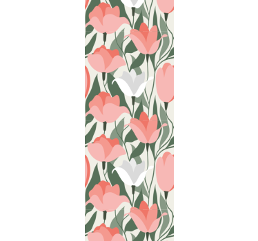 Botanikai tulipán minta Tapéta Virágok - TenStickers