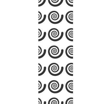 Fekete -fehér hipnotikus retro spirál tapéta festmények - TenStickers