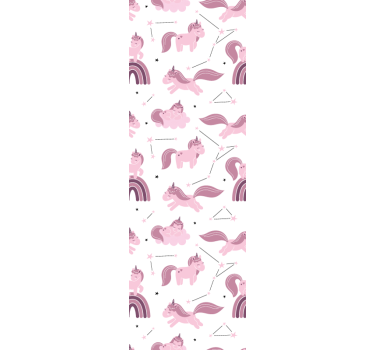 Fantázia egyszarvú minta gyerekszoba tapéta - TenStickers
