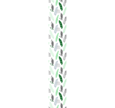 Geometriai modern minta zöld levelekkel tapéta - TenStickers