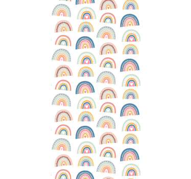 Színes minimalista szivárvány mintás gyerekek tapéta - TenStickers