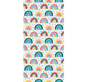 Szivárvány pillangó kollázs Gyerekszoba tapéta - TenStickers