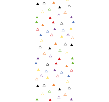 Színes háromszög motívum Tapéta Geometriai - TenStickers
