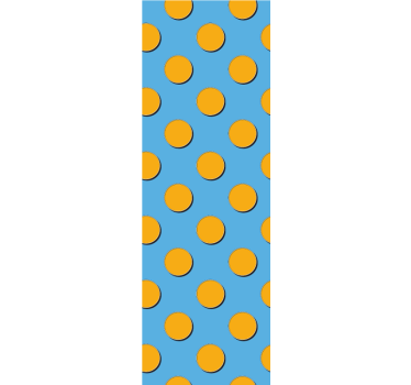 Narancssárga pontok a kék háttéren Tapéta Pöttyös - TenStickers