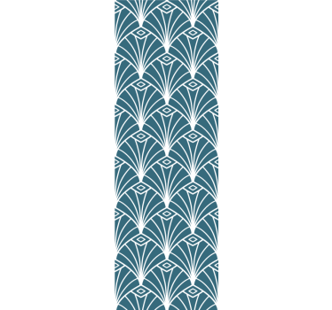 Modern art kék-fehér deco mintás geometrikus tapéta - TenStickers