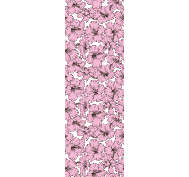 Rózsaszín virág hibiszkusz mintás gyerek tapéta - TenStickers