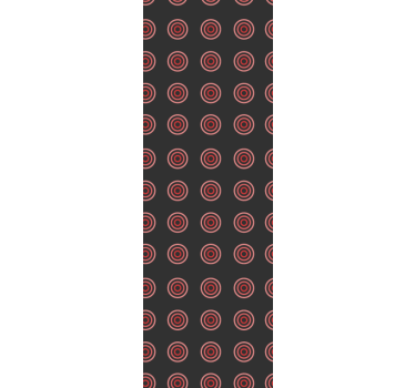 Piros varrat nélküli kerek geometrikus mintás vintage tapéta - TenStickers