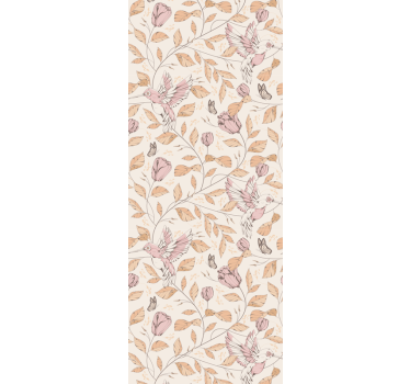 Tulipán mintás bézs színű hálószoba tapéta - TenStickers