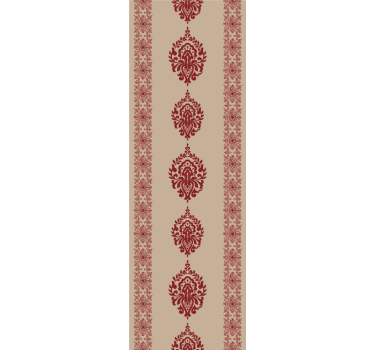 Elegáns piros minták Barokk Tapéta - TenStickers