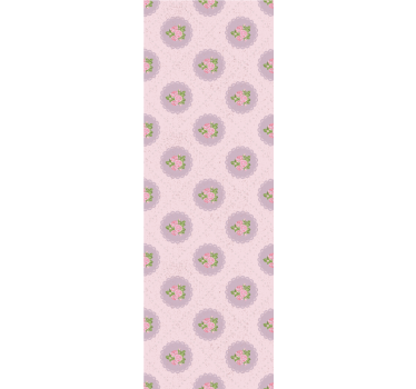Rózsa rózsaszín körök Tapéta Virágok - TenStickers