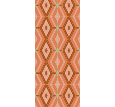 30-as évek őszi árnyalatai geometrikus klasszikus tapéta minták - TenStickers