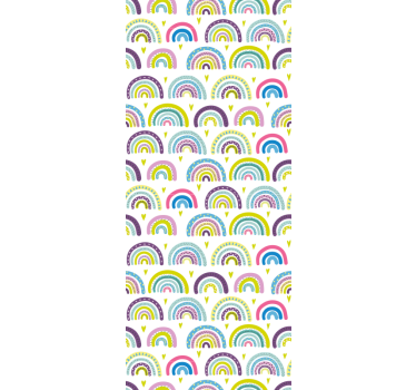 Színes absztrakt szivárványmintás gyerekeknek tapéta - TenStickers