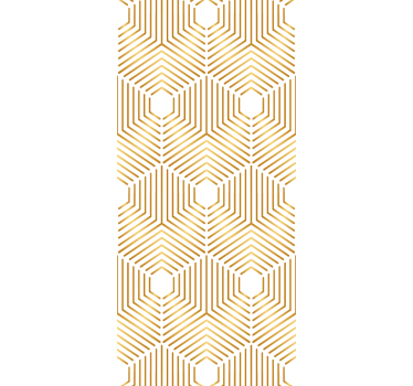 Arany hatszög mintával Tapéta Geometriai - TenStickers