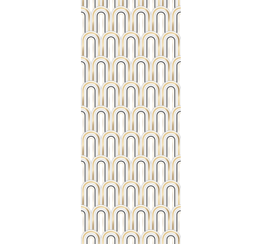 Art deco geometrikus figurák retro tapéta - TenStickers
