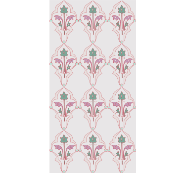 Formalizált virágmintás vintage tapéta - TenStickers
