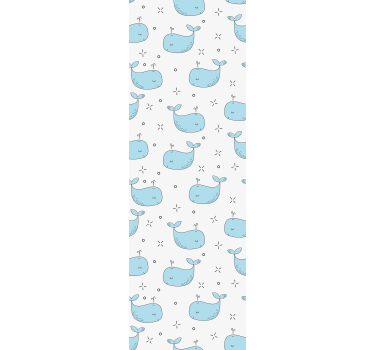 Kék baba bálnák gyerekszoba tapéta - TenStickers