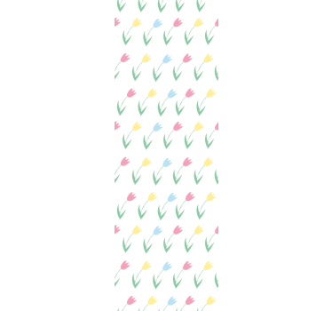 Színes tulipán virág mintás gyerek tapéta - TenStickers