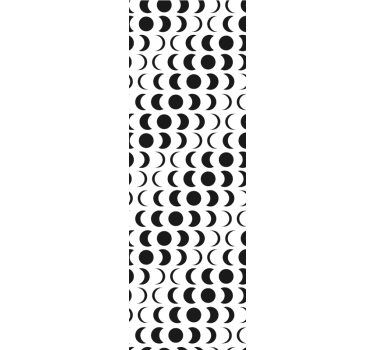 Fekete kör alakú minta Tapéta Geometriai - TenStickers