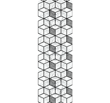 Geometriai tapéta kockás mintázattal - TenStickers