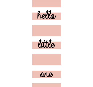 Hello a bézs csíkokon Tapéta felirat - TenStickers