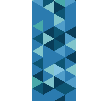 Geometriai négyzetek kék négyzet mintás tapéta - TenStickers