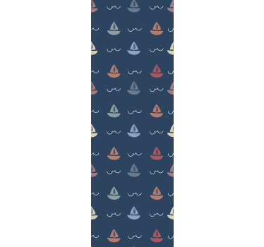 Vitorlás mintás gyerekek tapéta - TenStickers