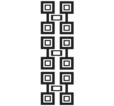 Fekete-fehér négyzet alakú elrendezés Tapéta Geometriai - TenStickers