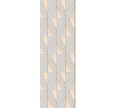 Rózsaszín és szürke art deco stílusú mintás nappali tapéta - TenStickers