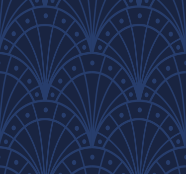 Sötétkék art deco Bejárati tapéta - TenStickers