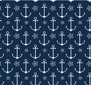 Tapéta hadihajó horgony minta - TenStickers