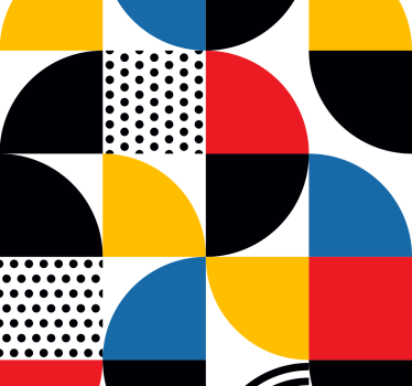 Geometriai körök fúziója Tapéta Geometriai - TenStickers
