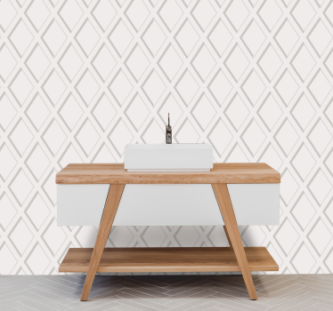 3d rombusz hampton mintás négyzet mintás tapéta - TenStickers