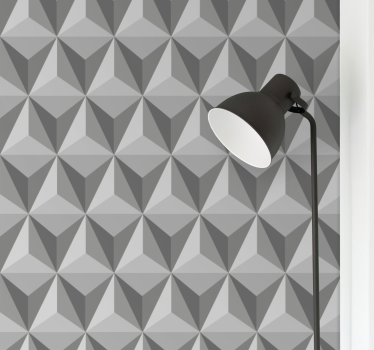 3d szürke háromszög mintás geometriai háromszög tapéta - TenStickers